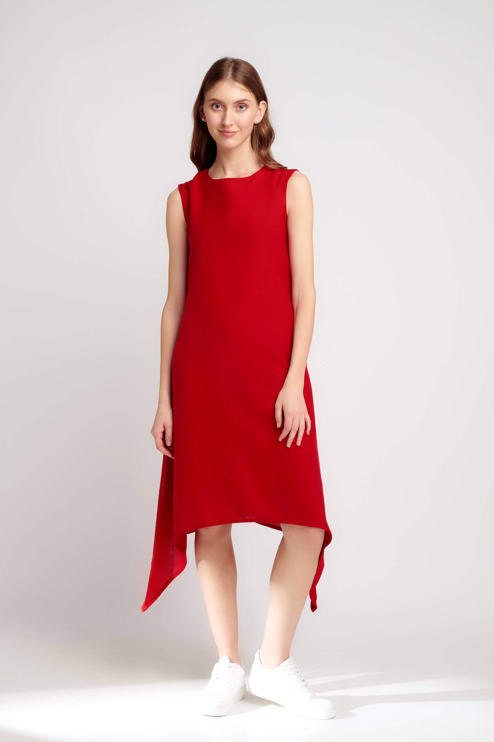 Bold Ruby Rouge High Low Dress