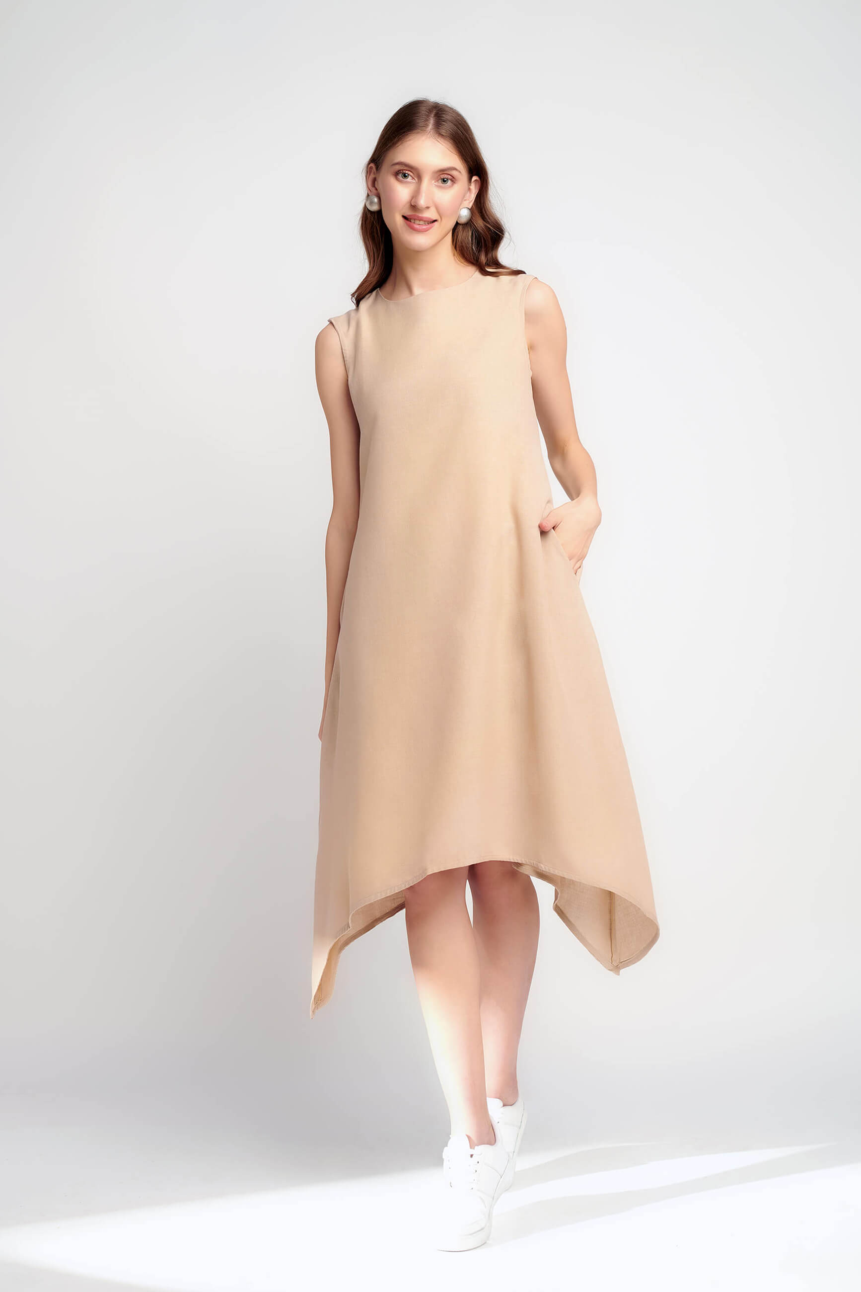Sand Dune High Low  Regular Fit Dress
