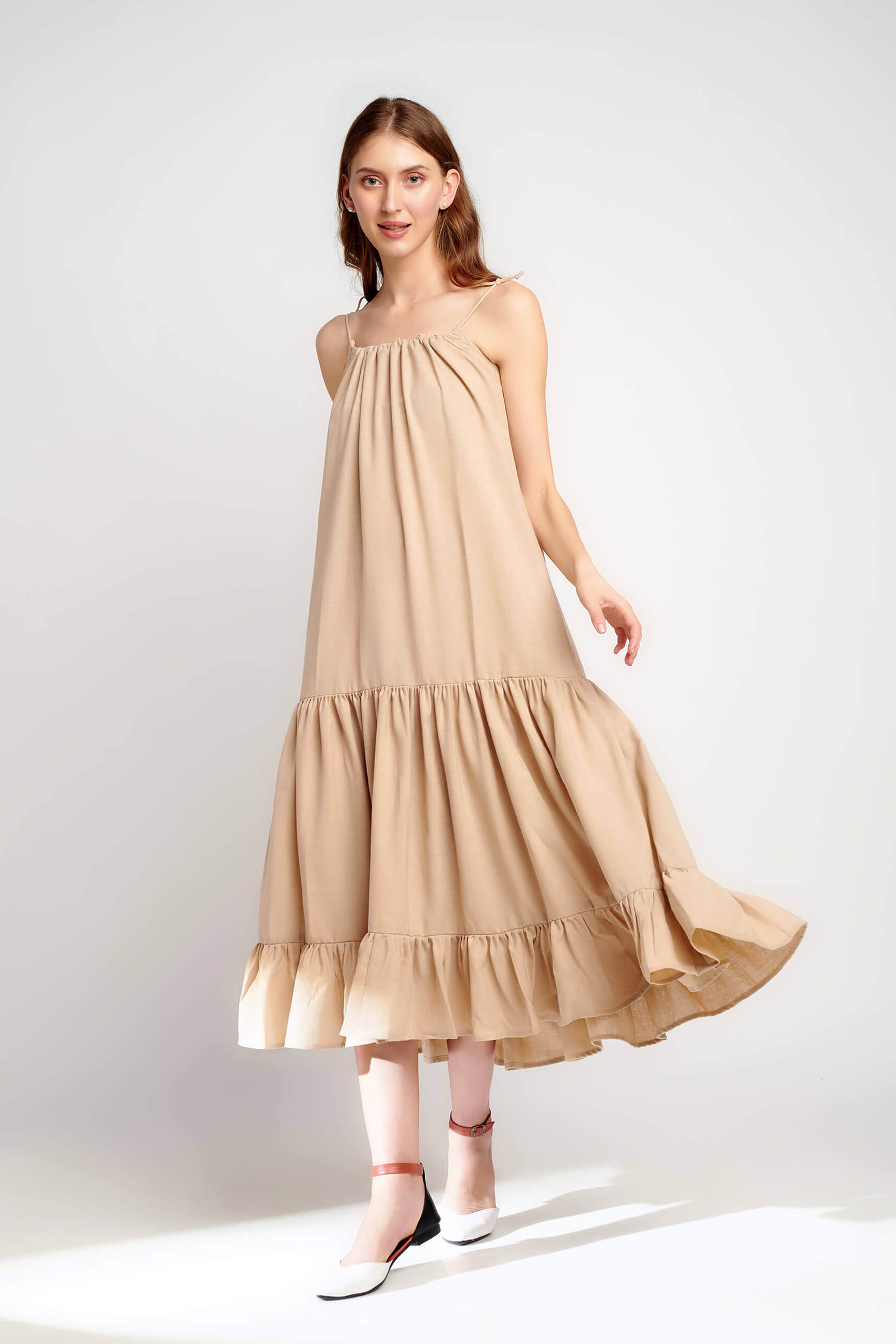 Desert Dusk Linen Maxi Dress