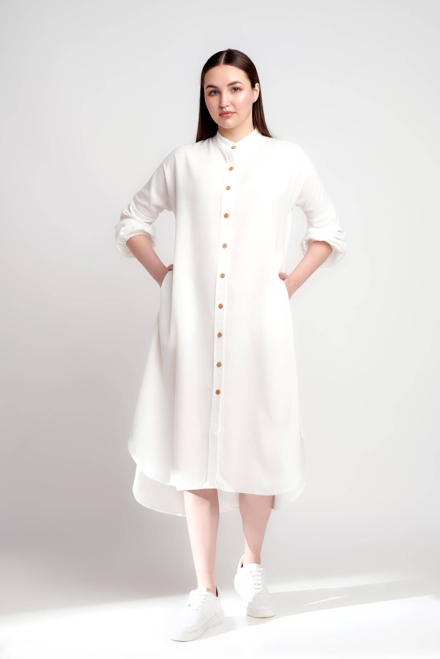 Snow White Charm Shirt Dress