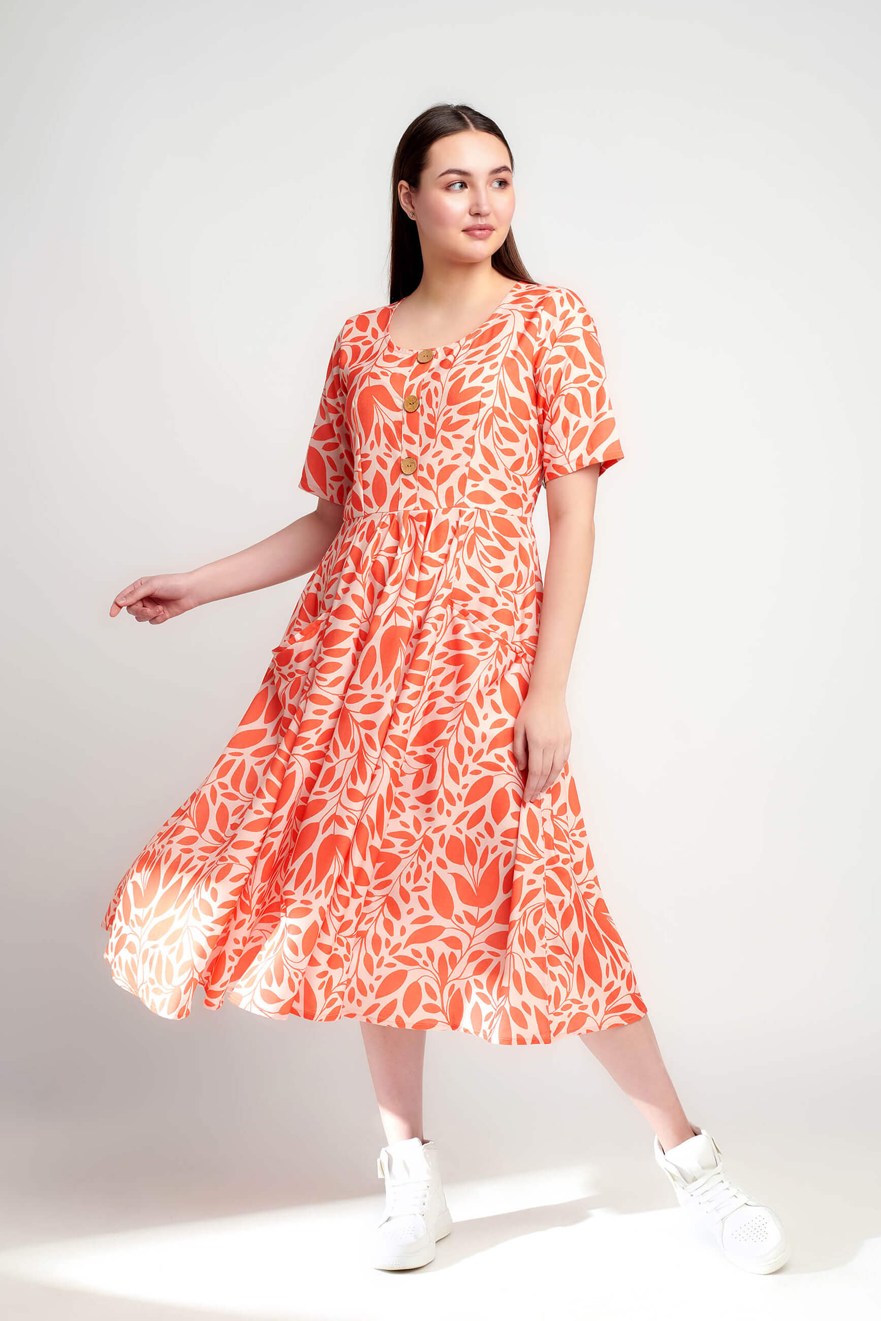 Blossom Breeze Printed Linen Dress