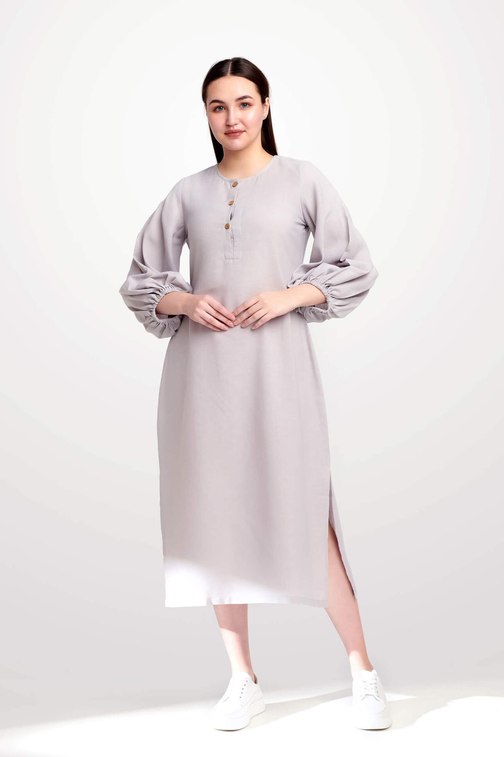 Urban Chic Ash Grey Midi Dress