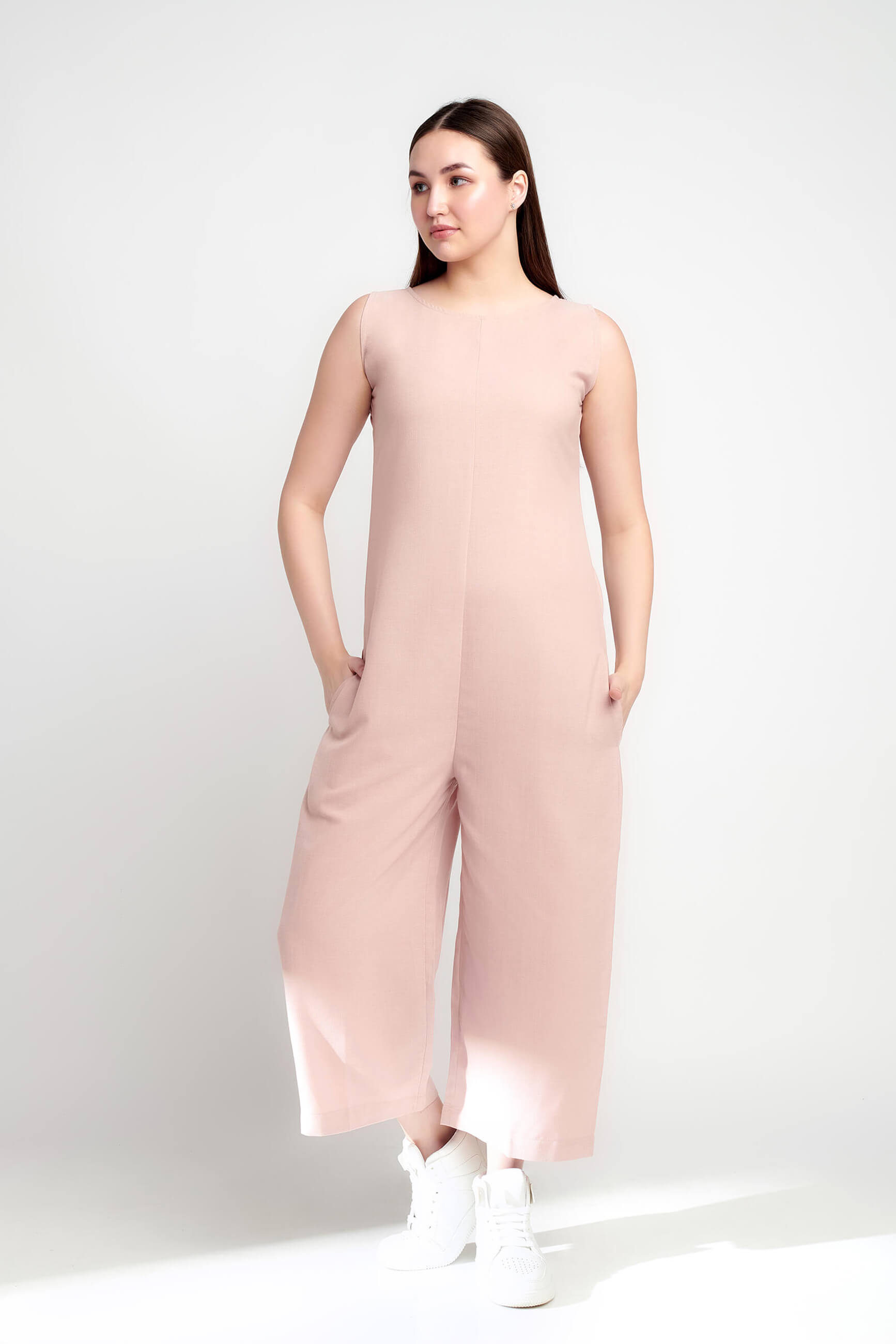 Satin Blush Jumpsuit