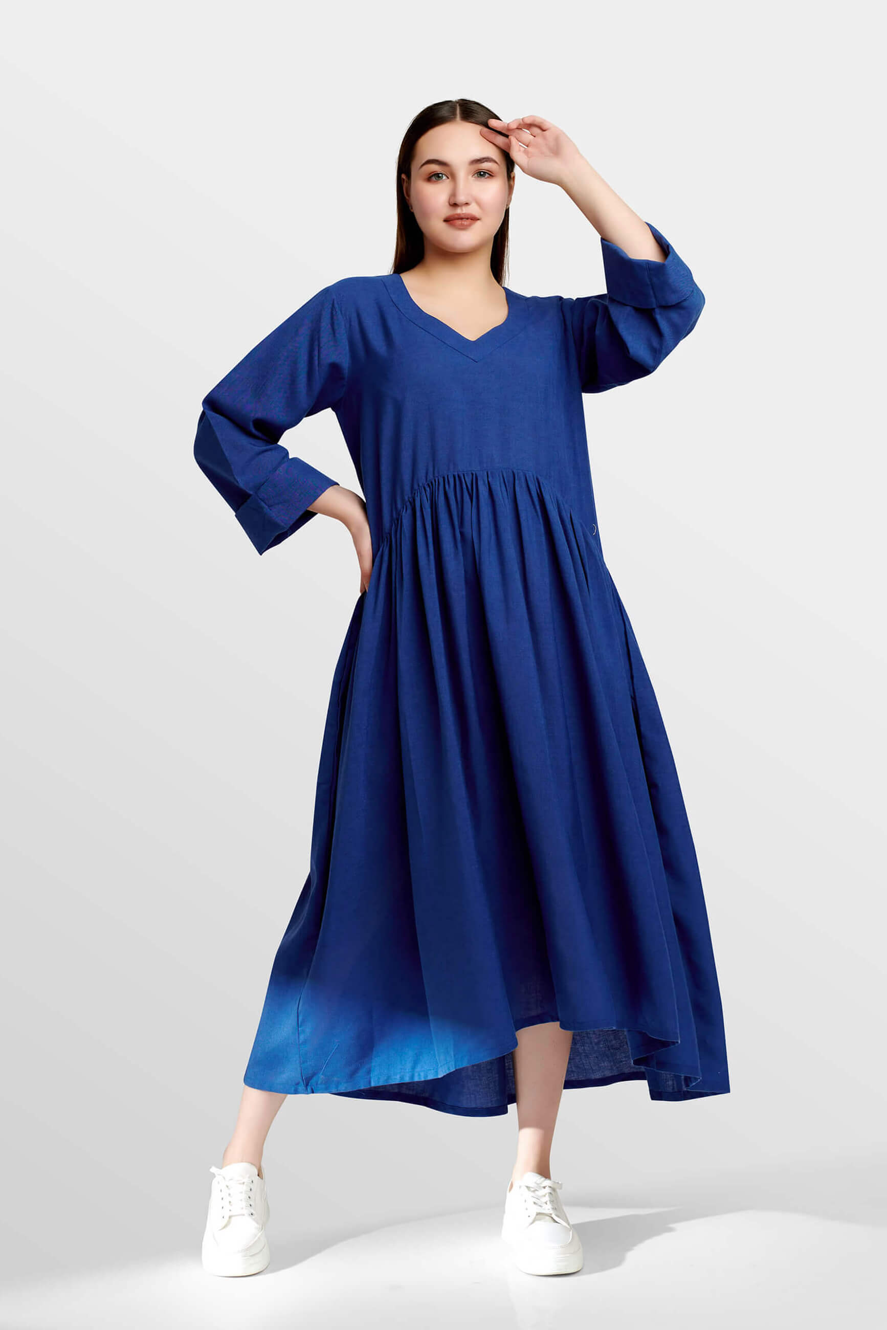 Royal Blue Symphony Midi Dress