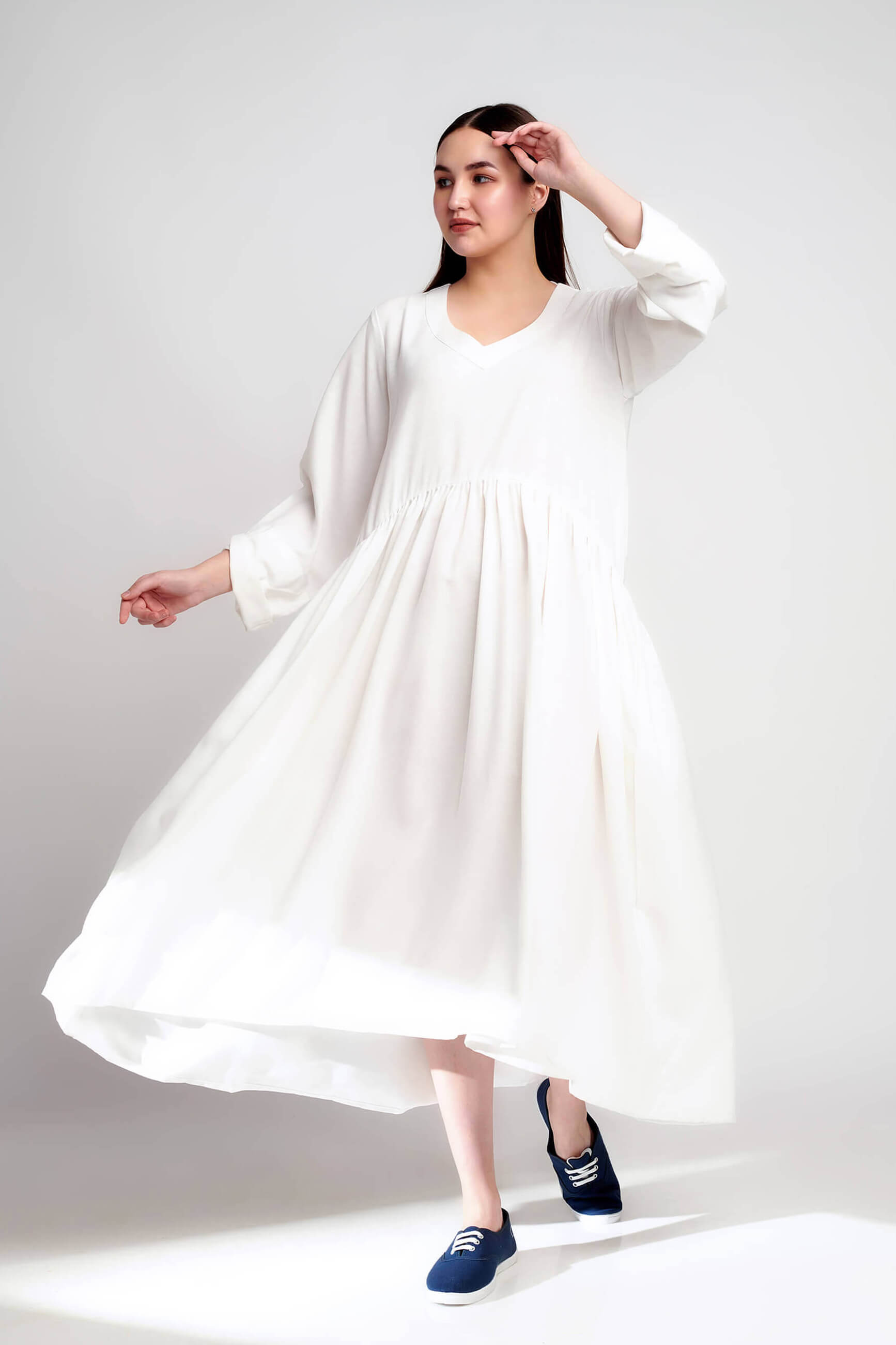 Purity Panache White Linen Dress