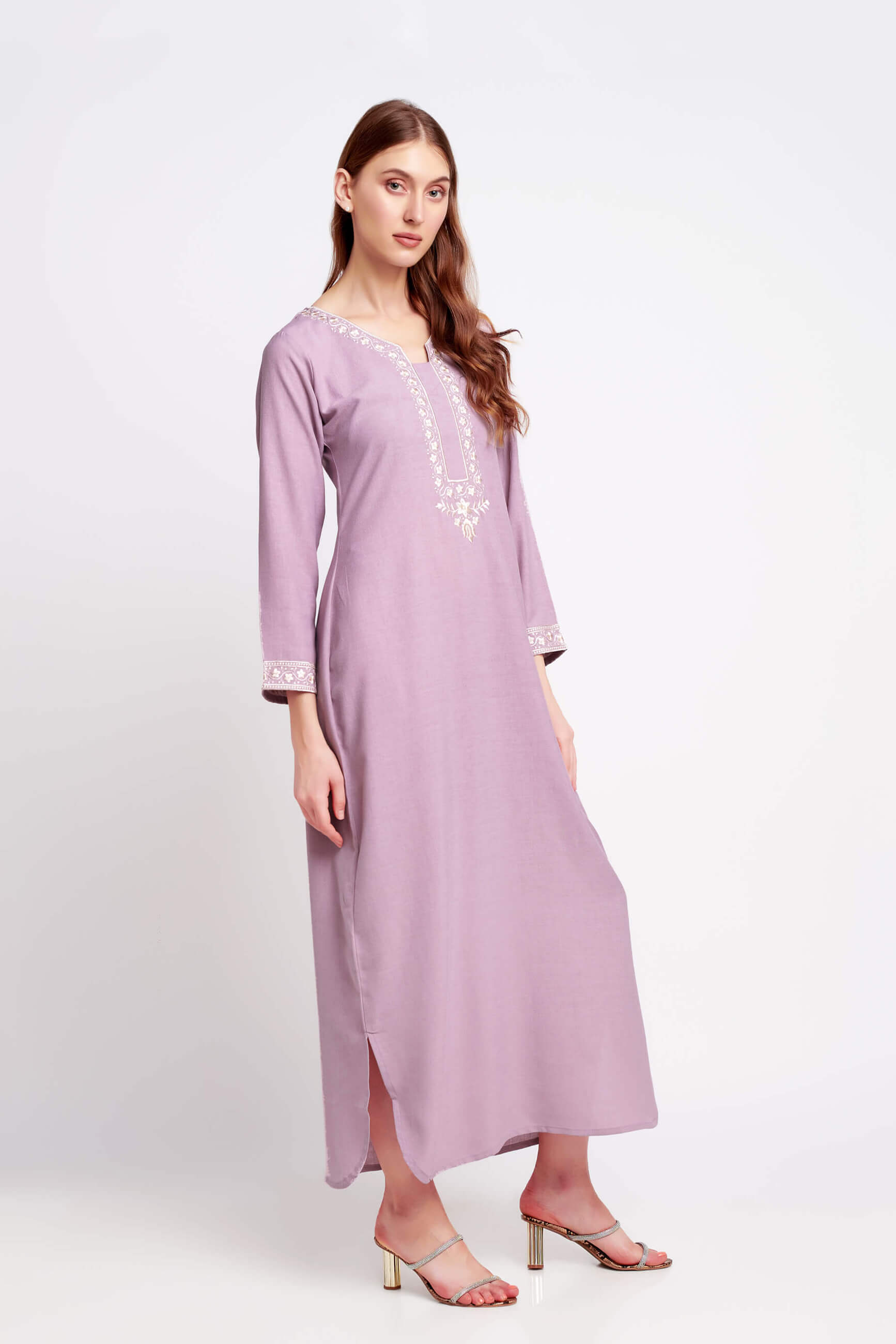 Pastel Perfection A-Line Linen Full Length Dress