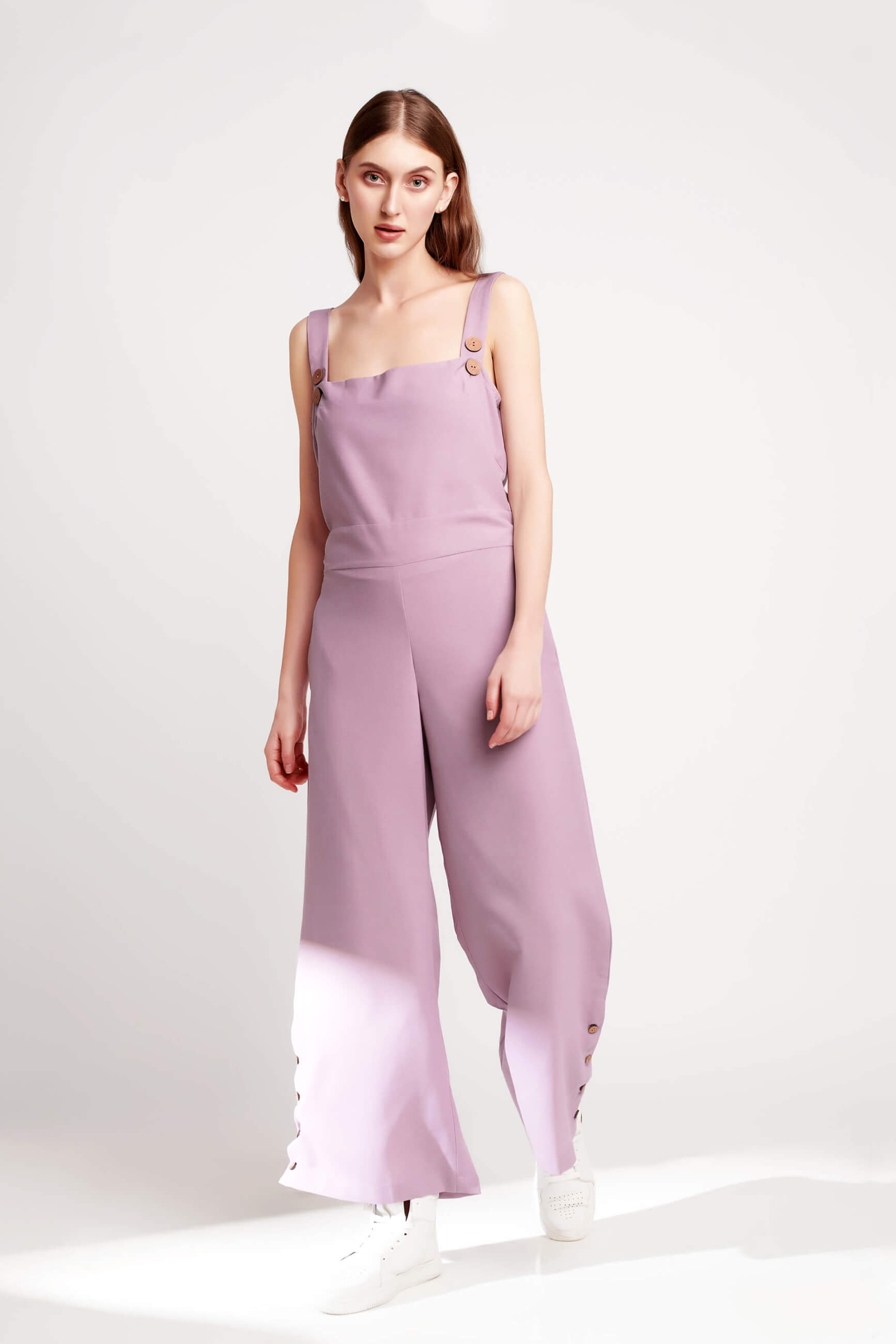 Lavender Orchid Linen Jumpsuit