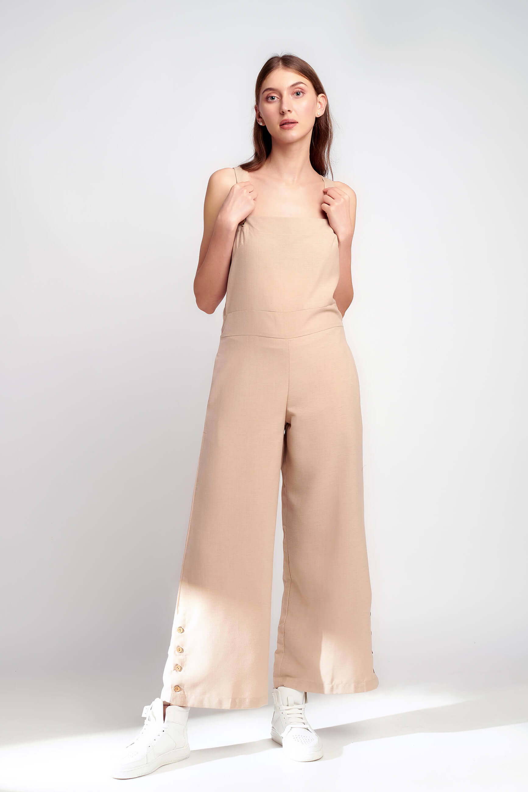 Chic Woodland Adjustable Strap Jumpsuit 